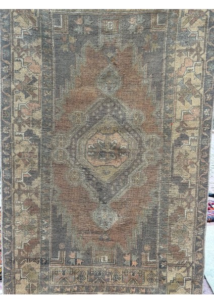 118X202 cm 60 Yıllık Vintage El Dokuması Türk Halı, Büyük Boy Harika Yün Halı, Vintage Severler Için Halı fiyatları
