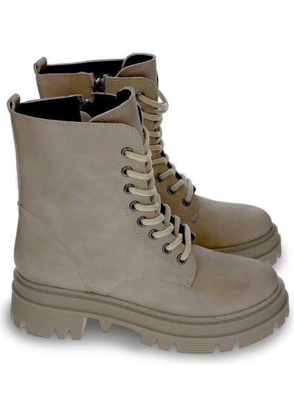 Kadın Tırtık Taban Günlük Bot Hafif Bağcıklı Fermuarlı Postal Bot fiyatları