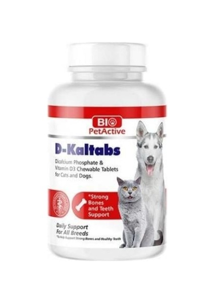 D-Kaltabs Kedi ve Köpek Için Kalsiyum Tableti 30 gr 60 Adet