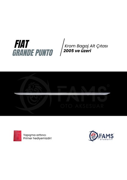 Fiat Grande Punto Krom Bagaj Alt Çıtası 2005> Paslanmaz Çelik fiyatları