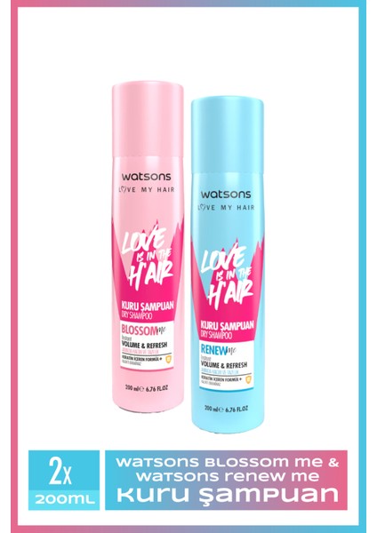 Renew Me Kuru Şampuan 200 ml - Blossom Me Kuru Şampuan 200 ml