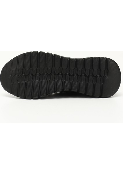 Kadın Siyah Triko Bağcıklı Memory Foam Tabanlıklı Comfort Sneaker