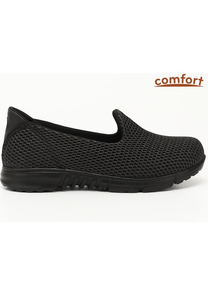 Kadın Gri Triko Memory Foam Tabanlıklı Comfort Sneaker