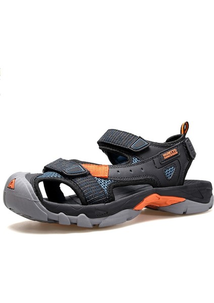 HM740093A Burnu Kapalı Siyah Lacivert Cırtlı Erkek Outdoor Trekking Spor Sandalet fiyatları