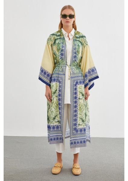 Desenli Sarı Kimono GÇ-0168