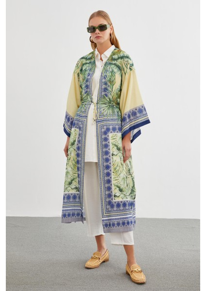 Desenli Sarı Kimono GÇ-0168