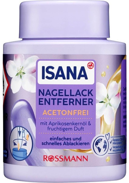 Süngerli Asetonsuz Oje Çıkarıcı Biotin, Gliserin ve Kayısı Çekirdeği Yağı 75 ml