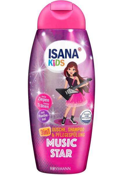 Kids Şampuan Duş Jeli ve Saç Bakım Kremi 3'ü 1 Arada Foto Star 300 ml