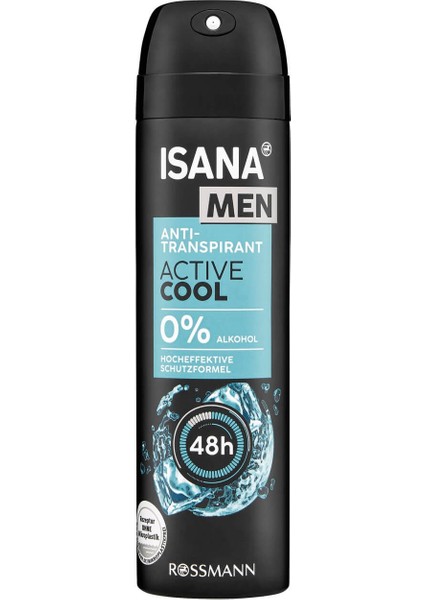 Men Deodorant Sprey Anti-Transpirant Active Cool 48H 150 ml