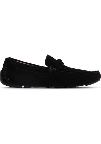 Erkek Siyah Süet Deri Loafer 25SFD630410