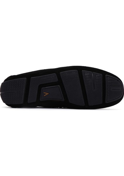 Erkek Siyah Süet Deri Loafer 25SFD630410
