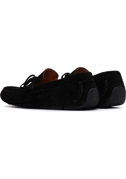 Erkek Siyah Süet Deri Loafer 25SFD630410
