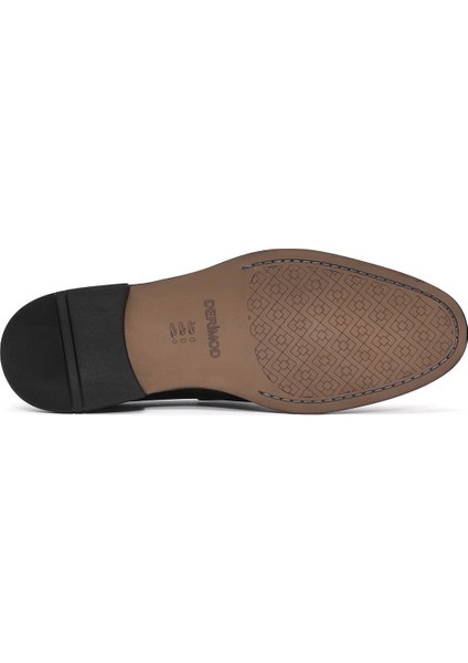 Erkek Siyah Deri Klasik Loafer 25SFD602118