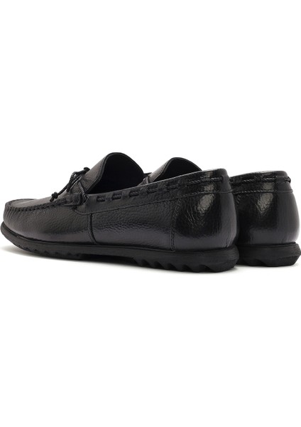Erkek Siyah Deri Casual Loafer 25SFD6302FT