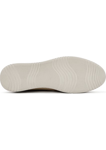 Kadın Krem Dolgu Topuklu Deri Comfort Loafer 25SFD411318