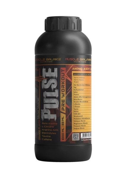 Pulse Preworkout By Bilgehan Koç 1000 ml 33 Servis