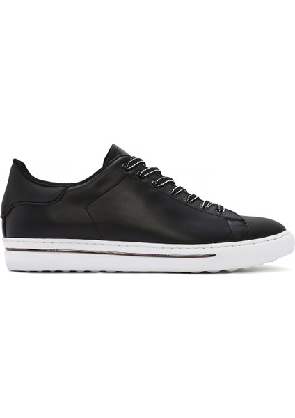 Erkek Siyah Bağcıklı Deri Sneaker 25SFD650618
