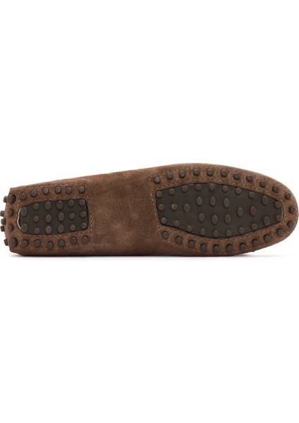 Kadın Taba Püsküllü Süet Deri Loafer 25SFD290710