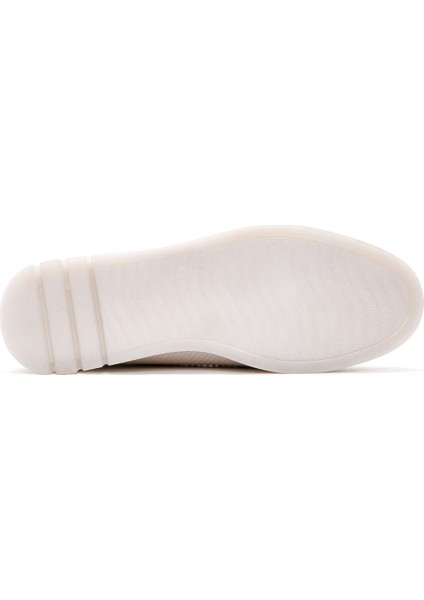 Kadın Krem Tokalı Deri Comfort Loafer 25SFD151818