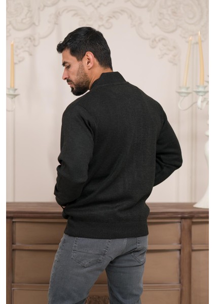 Pilot Yaka Fermuar Kapamalı Klasik Kesim Astarlı Çelik Örgü Hırka indirimleri