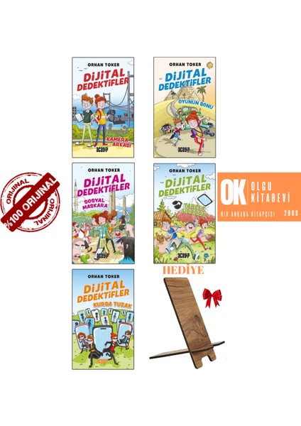 Dijital Dedektifler /5 Kitap Set - Orhan Toker ( Telefon Tutucu Hediyemiz)