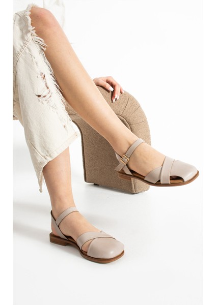 Nash Kadın Deri Vizon Sandalet