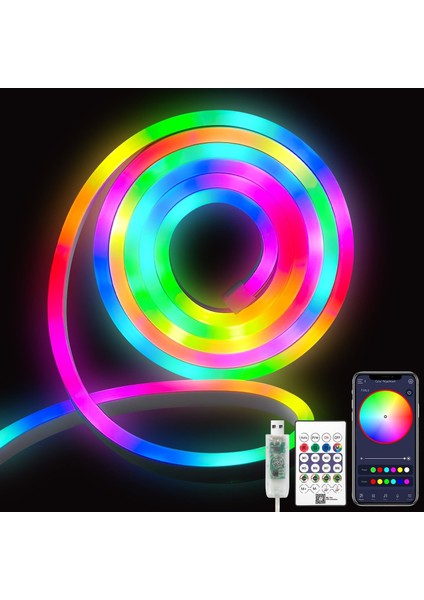 081-032-0001 Capıtal-5 5m Rgb 220V/5V 5W 5 mm Şerit LED
