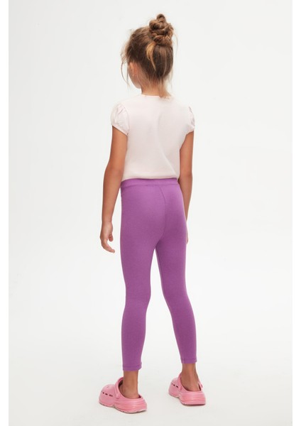 Uçuk pembe Basic Kız Çocuk Sıfır Yaka Karpuz Kol Tişört modelleri