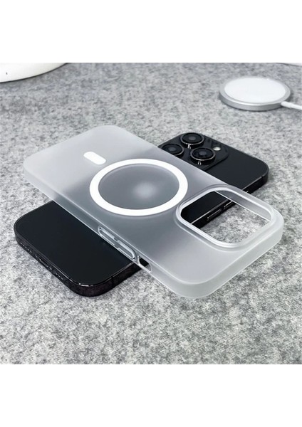 Apple iPhone 15 Plus Uyumlu Kılıf Ultra Ince Mat Magsafe Sert Pc Kapak