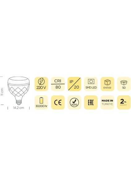 40W Kristal Ca mlı T-Bulb LED Ampul E27 Beyaz Işık ZMR-112/B 6500K fırsatları