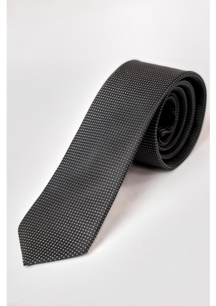 Hand Made Armürlü Siyah Kravat
