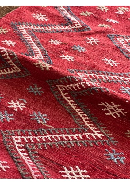 175 x 325 cm Oversize Türk Kilimi, Pıtrak Motifli 50 Yıllık Eşsiz Halı, Salon Için Şık Modern Halı