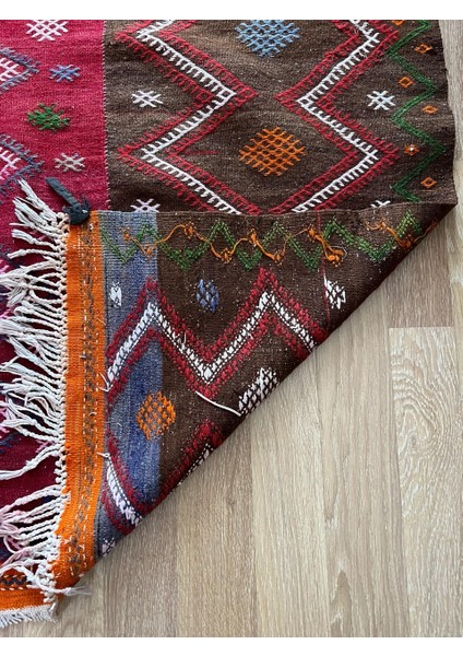 175 x 325 cm Oversize Türk Kilimi, Pıtrak Motifli 50 Yıllık Eşsiz Halı, Salon Için Şık Modern Halı