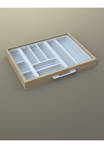Mutfak Çekmece Içi Kaşıklık 64CM x 48CM Yanlar ve Boydan 4cm Kesilebilir, Beyaz fiyatları