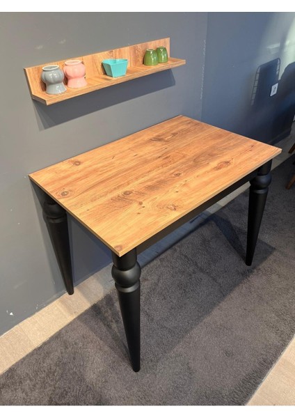 60*90 Küçük Sabit Siyah Yemek Mutfak Balkon Çalışma Masası modelleri