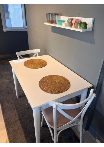 70*110 Küçük Sabit Beyaz Yemek Mutfak Balkon Masası indirimleri