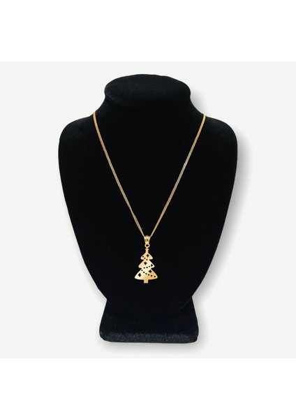 Tabitela 8 Ayar Altın Kolye Ucu Yılbaşı Ağacı Ya Noel Ağacı GM1030 1 gr