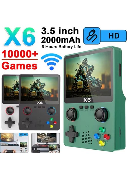 Rs X6 Oyun Konsolu 3.5'' IPS 10000 Oyun
