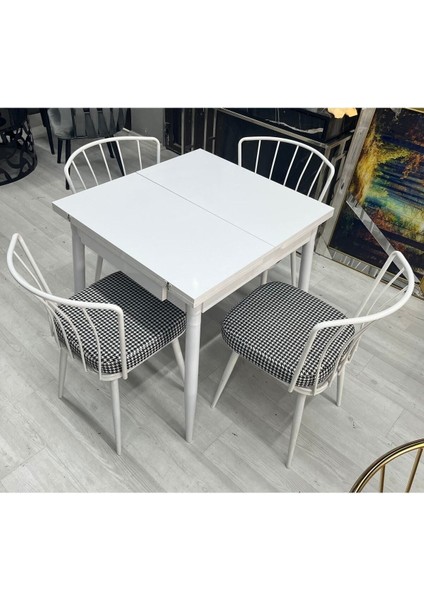 Düz Beyaz Ekonomik Katlanır Büyüyebilen Yemek Mutfak ve Balkon Masası modelleri