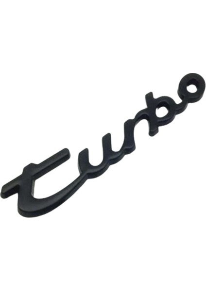 Turbo Metal Arma Yapıştırmalı Spor Siyah Arma Turbo Desenli Metal Arma Bagaj Çamurluk Yapıştırmalı