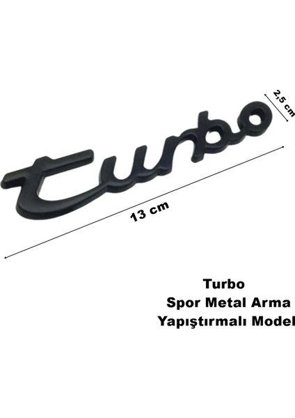 Turbo Metal Arma Yapıştırmalı Spor Siyah Arma Turbo Desenli Metal Arma Bagaj Çamurluk Yapıştırmalı fiyatları