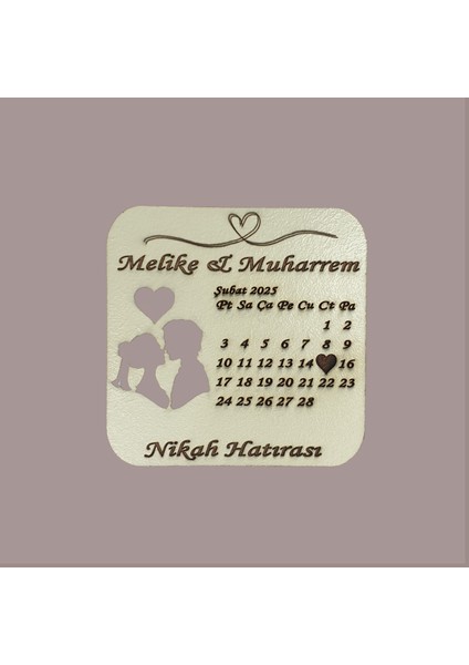 Düğün Nişan Nikah Kına Söz Hediyelik Takvim Model Magnet 25 Adet