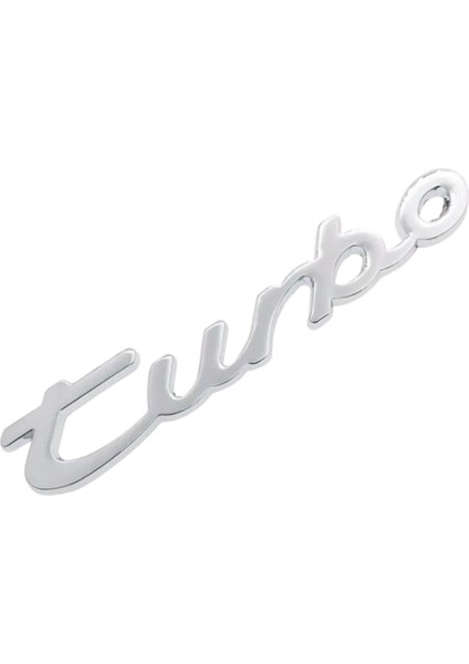 Turbo Metal Arma Yapıştırmalı Spor Krom Renk Arma Turbo Desenli Metal Arma Bagaj Çamurluk Yapıştırma