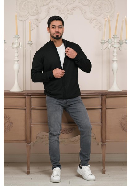 Regular Fit Dik Yaka Ince Baharlık Triko Hırka