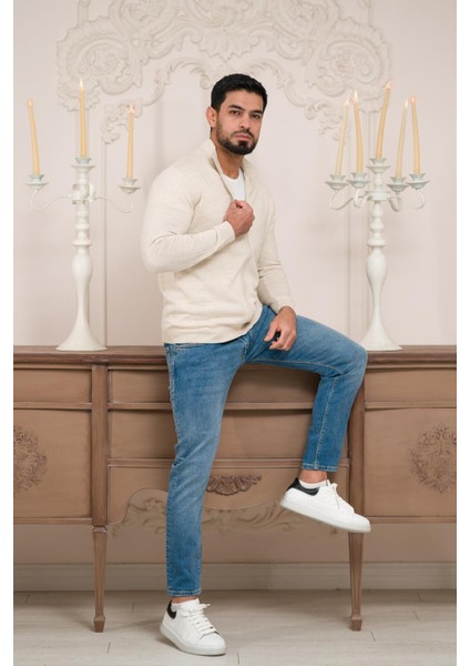 Regular Fit Dik Yaka Ince Baharlık Triko Hırka