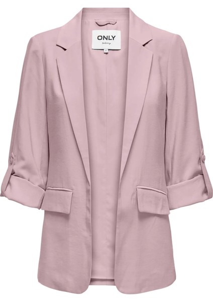 Kadın Onlarıs Rahat Kalıp Kolu Katlanabilir Blazer Ceket 15310839 Pudra