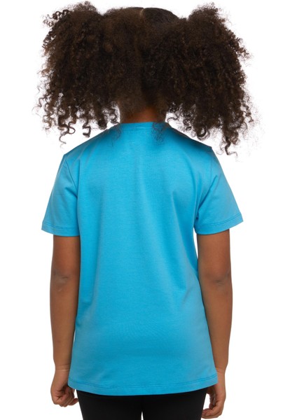 Okyanus Mavi Unısex Sıfır Yaka Kısa Kollu Tişört modelleri