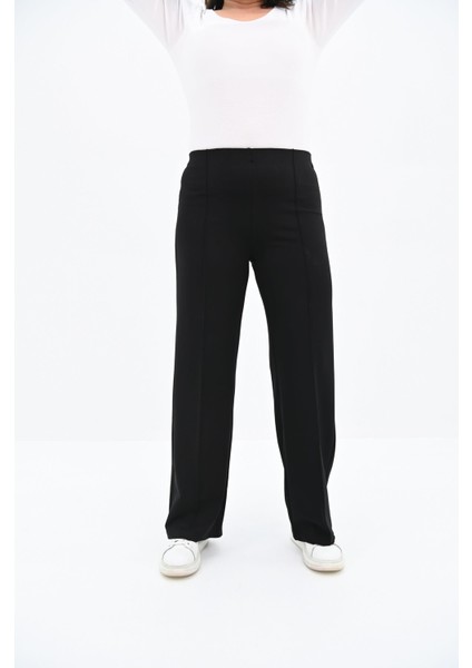 Kadın Büyük Beden Çima Detaylı Tayt Pantolon 6322-25