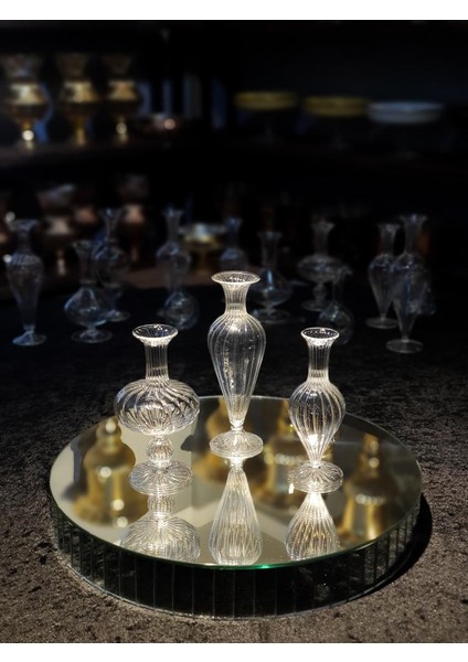Üfleme Cam 3'lü Vazo fiyatları