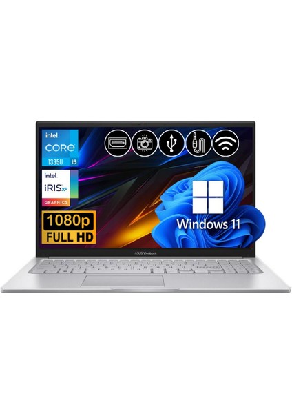 Vivobook I5-1335U 24GB 1tb M.2 SSD X1504VA-NJ1424 ATL26 15.6" W11PRO Taşınabilir Bilgisayar